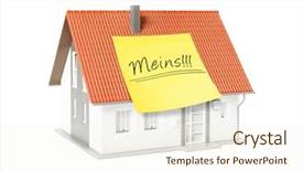  Presentation with house - Theme with model house with a text background and a cream colored foreground