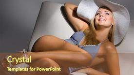  Presentation with blue night - Slides enhanced with model in light blue night background and a tawny brown colored foreground