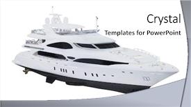  Presentation with motor - Beautiful PPT theme featuring model of a motor boat backdrop and a white colored foreground