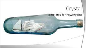  Presentation with sailing ship - Presentation design with model-of-a-sailing-ship background and a white colored foreground