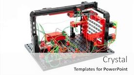  Presentation with children - Theme consisting of model-of-an-automatic-device background and a  colored foreground