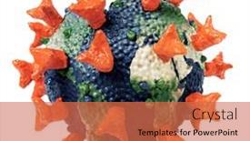  Presentation with corona virus - Colorful slide deck enhanced with model-of-corona-virus-sars backdrop and a red colored foreground