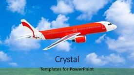  Presentation with night sky plane - Audience pleasing presentation theme consisting of model of plane - on sky backdrop and a light blue colored foreground