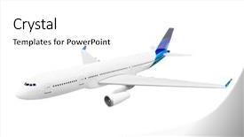  Presentation with plane - Amazing theme having model of plane isolated backdrop and a white colored foreground
