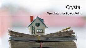  Presentation with cash - Slide deck featuring model on dollar cash stack background and a white colored foreground