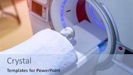  Presentation with patient - Colorful slide deck enhanced with model-patient-undergoing-ct-scan backdrop and a light blue colored foreground