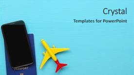  Presentation with plane - Beautiful PPT theme featuring model plane airplane on blue backdrop and a arctic colored foreground