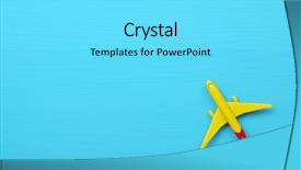  Presentation with blue design - Audience pleasing presentation design consisting of model plane airplane on blue backdrop and a arctic colored foreground