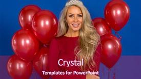  Presentation with environment - Beautiful slides featuring model posing in a tiara backdrop and a crimson colored foreground