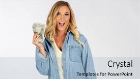  Presentation with united states unity - Cool new presentation with model posing with united state backdrop and a light blue colored foreground