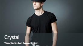  Presentation with black man - Presentation theme enhanced with model t - young handsome man posing background and a dark gray colored foreground