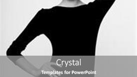  Presentation with tests - Colorful presentation enhanced with model tests of young pretty blond girl over white background backdrop and a gray colored foreground