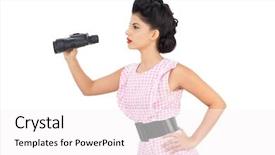  Presentation with hair salon scissors in black - Beautiful slides featuring molds - fragment of the destroyed building backdrop and a gray colored foreground