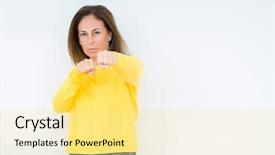  Presentation with woman fighting for her rights - Cool new theme with model vianlence - beautiful middle age woman wearing backdrop and a blonde colored foreground