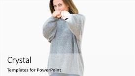  Presentation with violence woman - Cool new slide deck with model vianlence - beautiful middle age woman wearing backdrop and a white colored foreground