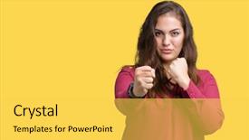  Presentation with plus size fashion model - Audience pleasing presentation consisting of model vianlence - beautiful plus size young woman backdrop and a yellow colored foreground