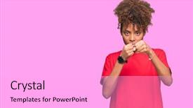  Presentation with african american christianity - Cool new PPT theme with model vianlence - beautiful young african american woman backdrop and a lavender colored foreground