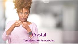  Presentation with violence woman - Cool new PPT theme with model vianlence - beautiful young african american woman backdrop and a lemonade colored foreground