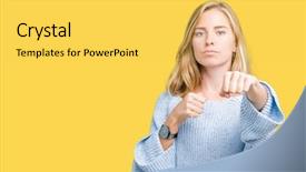  Presentation with violence woman - Audience pleasing presentation consisting of beautiful young woman wearing blue backdrop and a light gray colored foreground