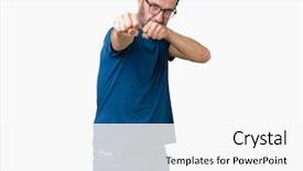  Presentation with few thread bobbin isolated - Slide deck enhanced with model vianlence - handsome middle age hoary senior background and a white colored foreground