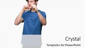  Presentation with blue - PPT theme enhanced with model vianlence - young handsome man wearing blue background and a white colored foreground