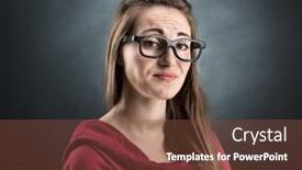  Presentation with emotions - Slide deck featuring model-wearing-red-clothes background and a tawny brown colored foreground