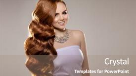  Presentation with waves red - PPT theme consisting of model with long red hair waves curls hairstyle hair salon updo fashion model with shiny hair woman with healthy hair girl with luxurious haircut hair loss girl with hair volume background and a coral colored foreground