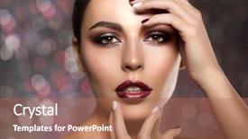  Presentation with hair spa - PPT layouts consisting of model woman in beauty salon background and a coral colored foreground