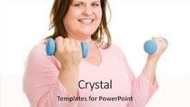  Presentation with plus size fashion model - Presentation theme enhanced with model working out with free background and a lemonade colored foreground