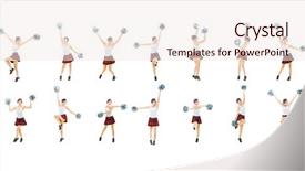  Presentation with win - Slide deck featuring acting modeling - together we'll win united we background and a  colored foreground