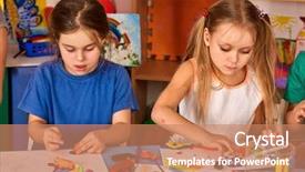  Presentation with play dough - PPT theme enhanced with modeling clay who is faster background and a coral colored foreground