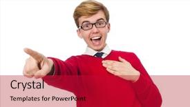  Presentation with brown sugar isolated on white - Audience pleasing presentation theme consisting of modeling eyes googles - student isolated on white backdrop and a  colored foreground