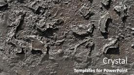  Presentation with vintage retro - PPT theme with modeling-of-metal-abstract-metallic background and a dark gray colored foreground