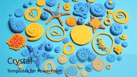  Presentation with ornament - Presentation design enhanced with modeling techniques from plasticine background and a light blue colored foreground