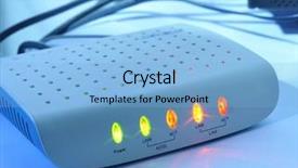  Presentation with adsl - Cool new theme with modem - networking and security concepts wireless backdrop and a light blue colored foreground