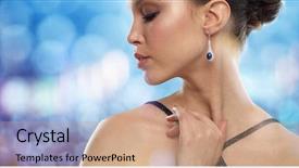  Presentation with nail salon beauty nails concept - Presentation enhanced with moder jewellery - beauty jewelry people and luxury background and a coral colored foreground