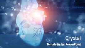  Presentation with cardiology - Audience pleasing presentation consisting of moderm-medicine-cardiology-mixed-media backdrop and a teal colored foreground