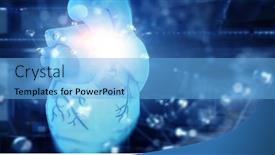  Presentation with cardiology - Cool new presentation design with moderm-medicine-cardiology-mixed-media backdrop and a light blue colored foreground