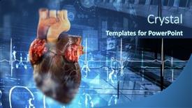  Presentation with cardiology - Colorful presentation enhanced with moderm-medicine-cardiology-mixed-media backdrop and a ocean colored foreground