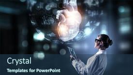  Presentation with cardiology - Slide set having moderm-medicine-cardiology-mixed-media background and a ocean colored foreground