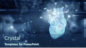  Presentation with cardiology - Slides having moderm-medicine-cardiology-mixed-media background and a ocean colored foreground