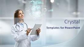  Presentation with cardiology - Slides enhanced with moderm-medicine-cardiology-mixed-media background and a sky blue colored foreground