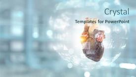  Presentation with cardiology - Slides consisting of moderm-medicine-cardiology-mixed-media background and a sky blue colored foreground