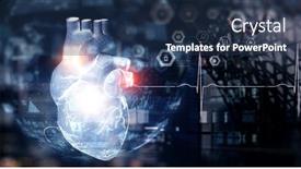  Presentation with cardiology - Presentation consisting of moderm-medicine-cardiology-mixed-media background and a ocean colored foreground