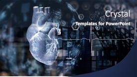  Presentation with cardiology - Slide set consisting of moderm-medicine-cardiology-mixed-media background and a ocean colored foreground