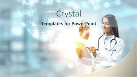  Presentation with cardiology - Presentation consisting of moderm-medicine-cardiology-mixed-media background and a sky blue colored foreground