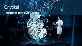  Presentation with cardiology - Slide set enhanced with moderm-medicine-cardiology-mixed-media background and a ocean colored foreground