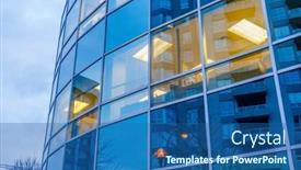  Presentation with rise - Presentation theme consisting of modern-abstract-high-rise-buildings background and a  colored foreground