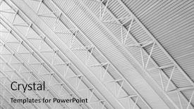  Presentation with airport construction - Audience pleasing PPT theme consisting of modern airport roof backdrop and a  colored foreground