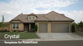  Presentation with modern - Colorful theme enhanced with modern american home with fresh backdrop and a gray colored foreground